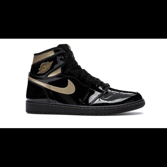 Air Jordan 1 Retro High OG Metallic Gold Black - Picture 9 of 9